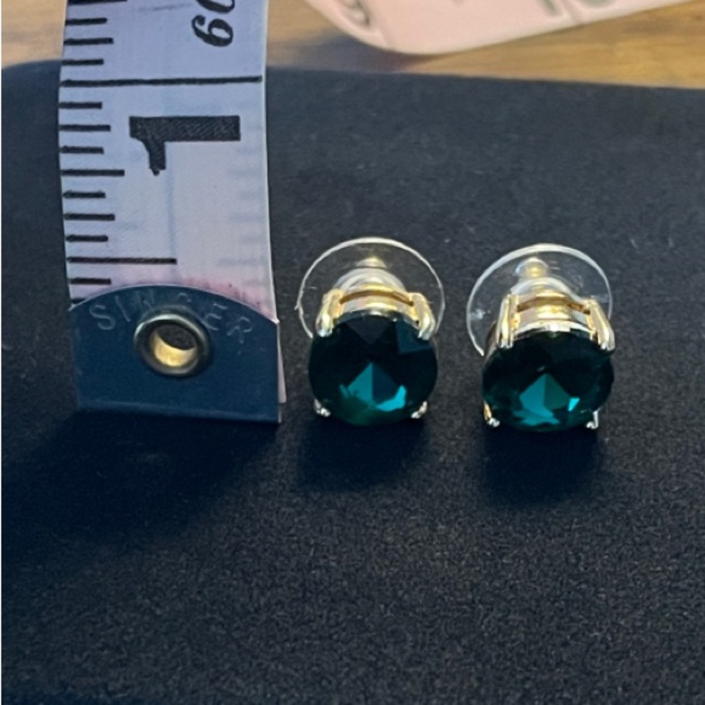 Kate Spade Emerald Green Stud Earrings - Picture 3 of 3
